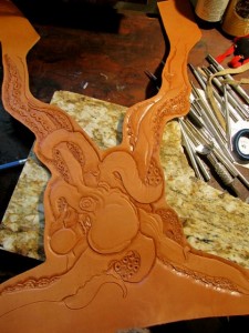Octopus Leather Carving