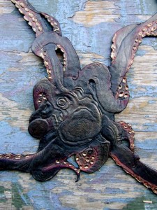 Tooled Leather Painted Octopus